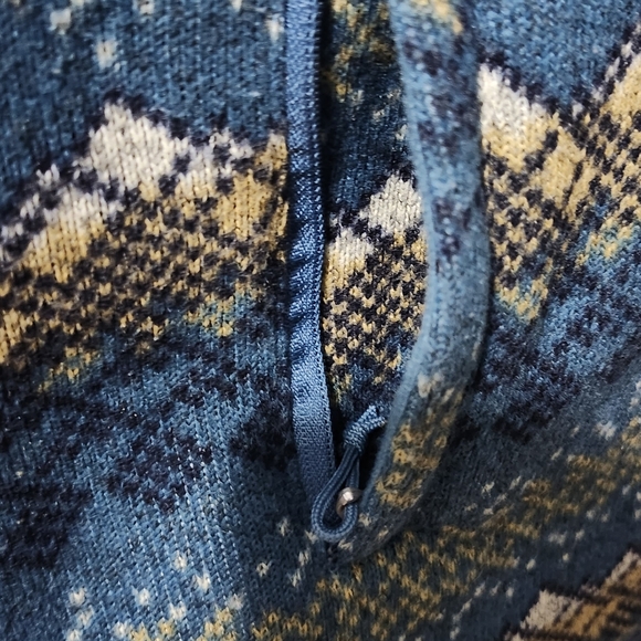 North Face Crescent Landscape Print Womens Medium Hooded Aztec Pullover Sweater - Picture 4 of 7